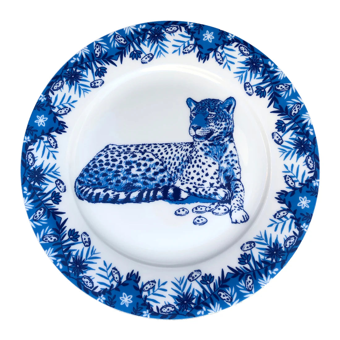 Willow pattern side plate Leopard