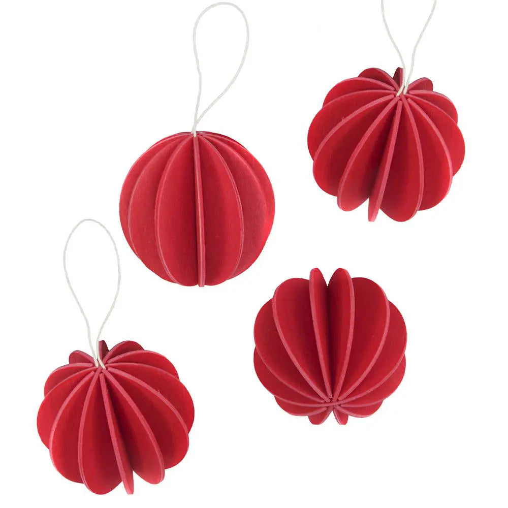 The Original Lovi Baubles 6cm bright red