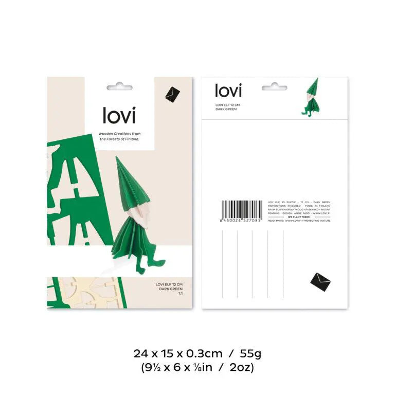 Lovi Elf 8 cm dark green