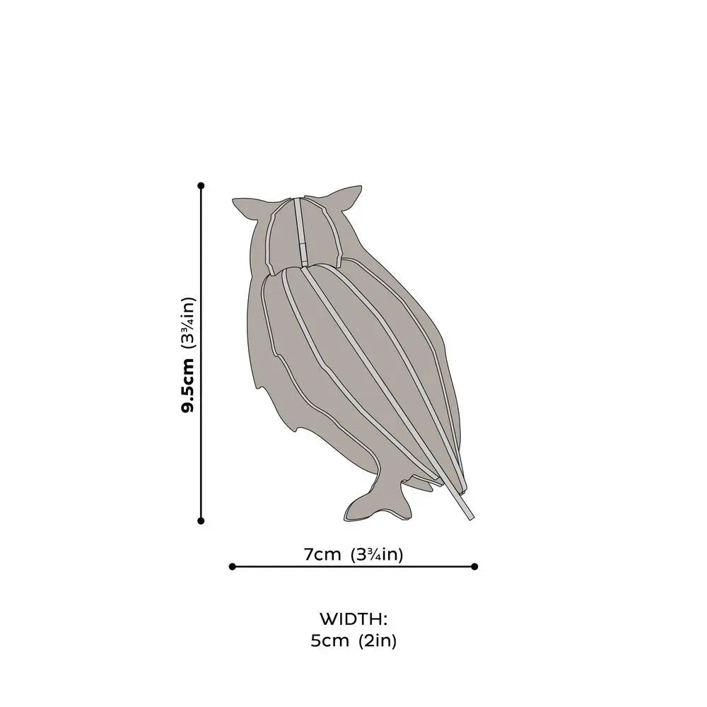 Lovi Owl 9.5 cm grey