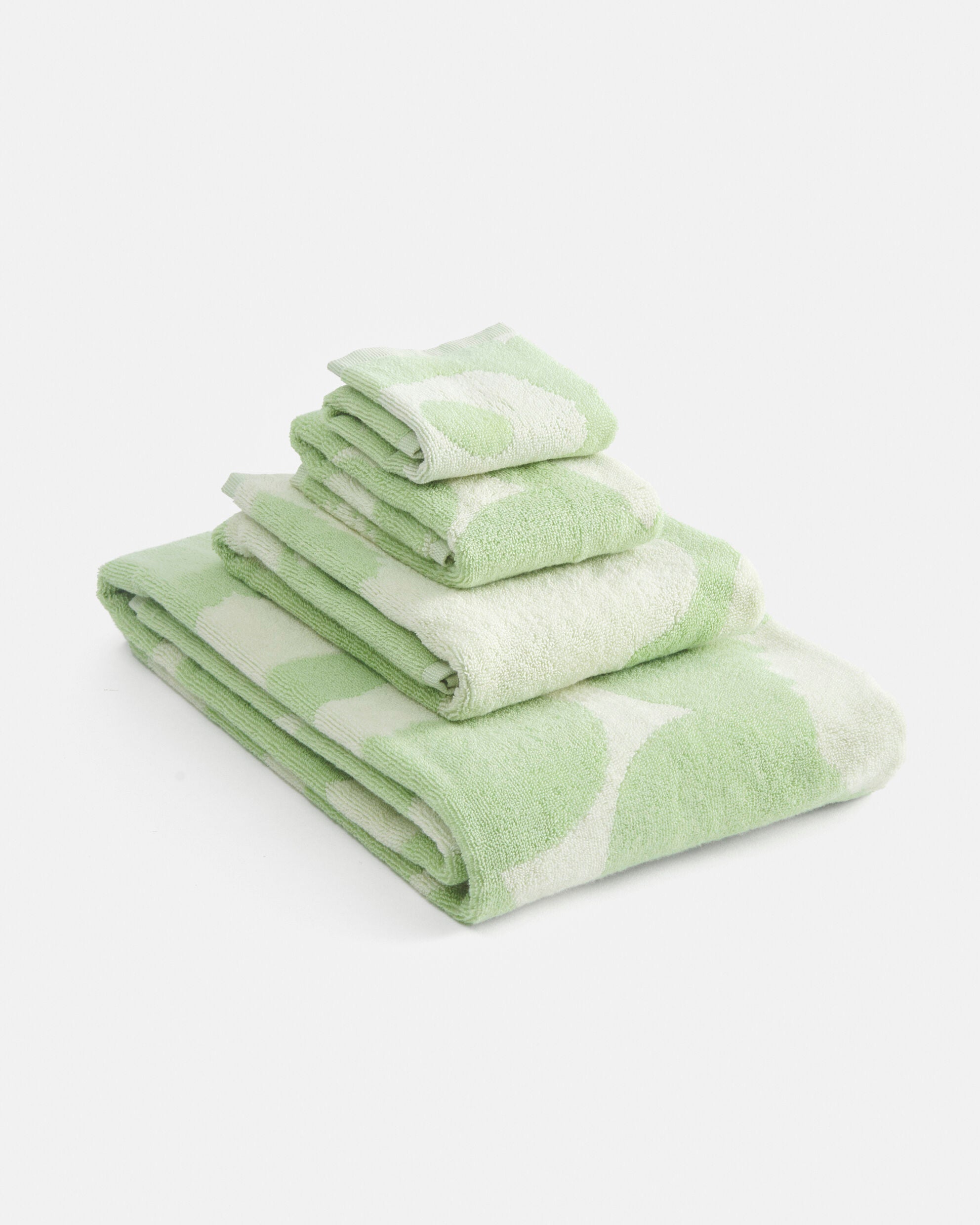 Unikko Pyyhesetti 2 Kpl Kylpypyyhe, 2 Kpl Käsipyyhe towel set off white sage