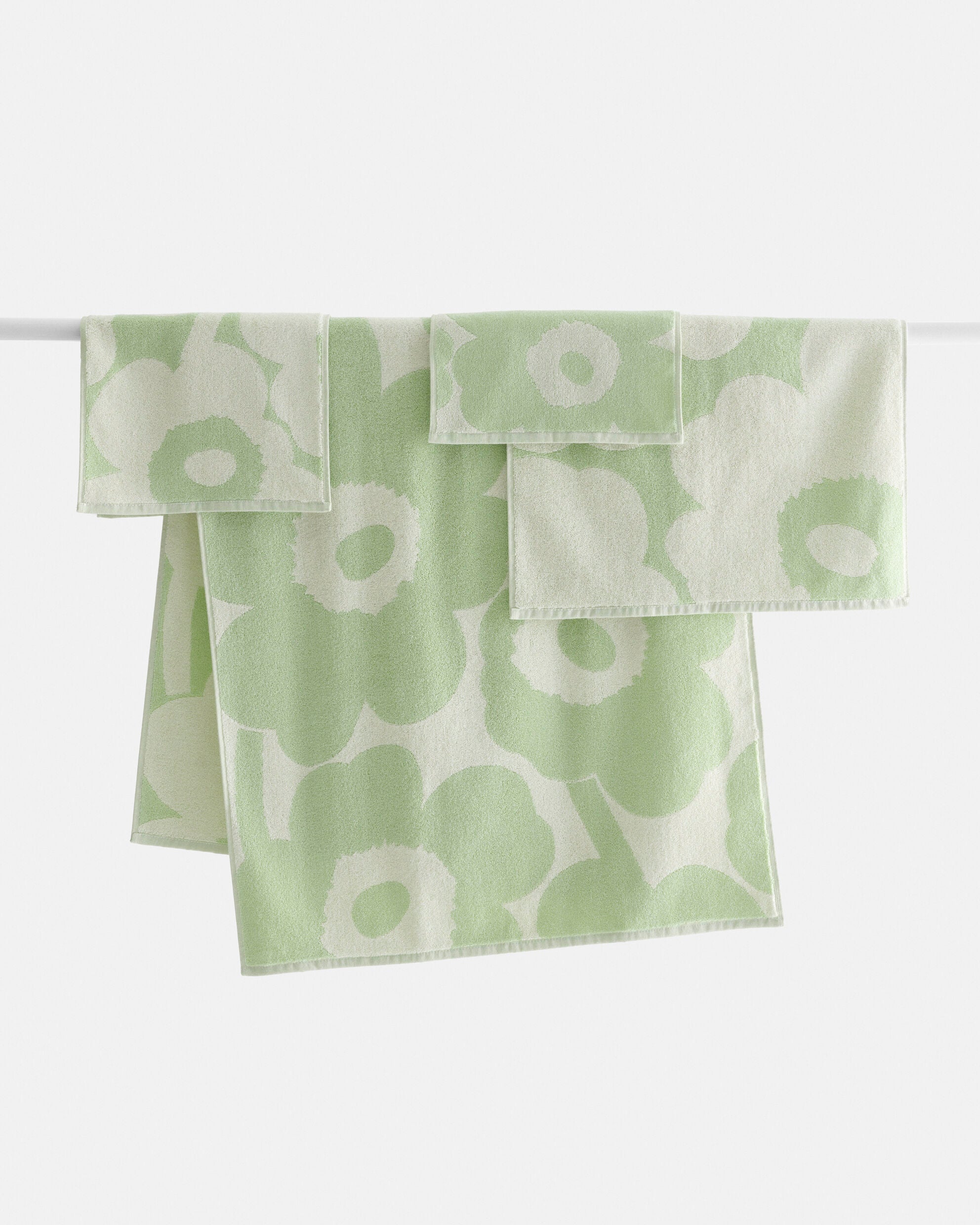 Unikko Pyyhesetti 2 Kpl Kylpypyyhe, 2 Kpl Käsipyyhe towel set off white sage