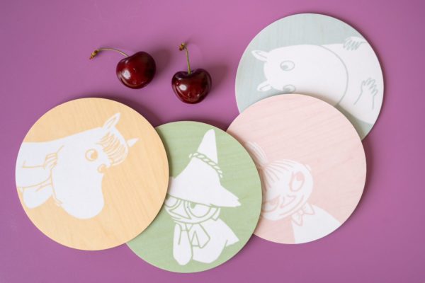 Moomin coasters Ø10cm 4-pack