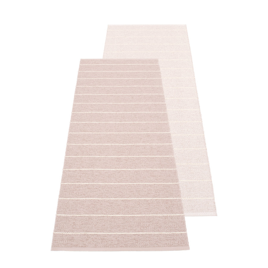 70x180cm / 2.25x6ft CARL RUG - PALE ROSE/VANILLA