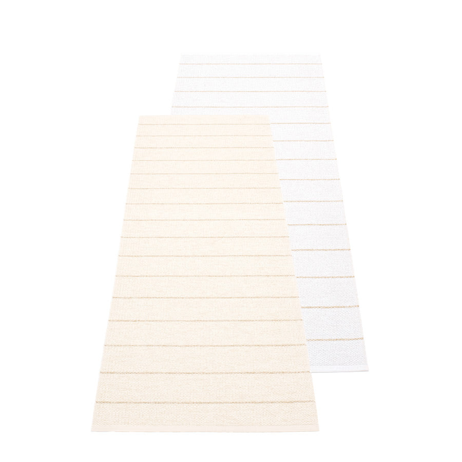 70x180cm / 2.25x6ft CARL RUG - Vanilla/White