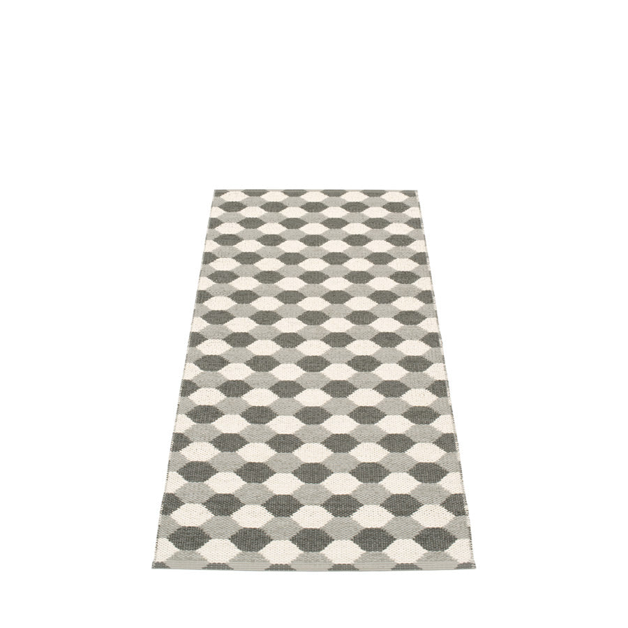 70x160cm / 2.25x5.25ft DANA RUG - WARM GREY/CHARCOAL/VANILLA