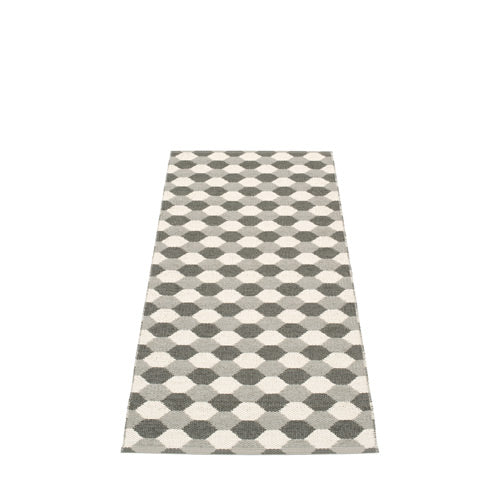 70x160cm / 2.25x5.25ft DANA RUG - WARM GREY/CHARCOAL/VANILLA