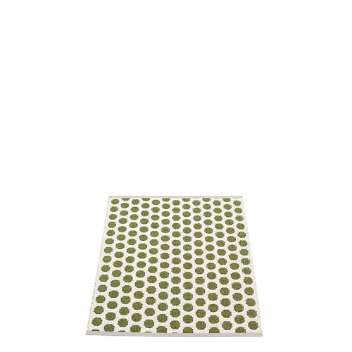 70x90cm / 2.25x3ft NOA RUG- Noa Dark Olive/Vanilla/W Grey stripe