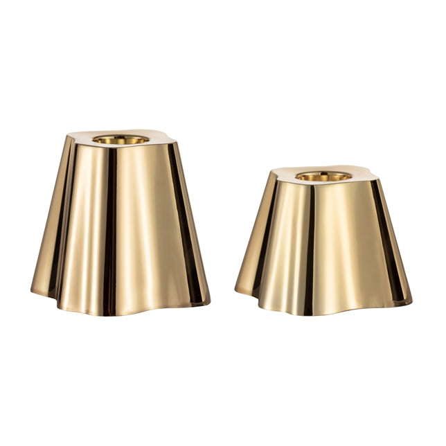 Aalto Candle Holder 50+65mm 2+2.6" Brass Set/2