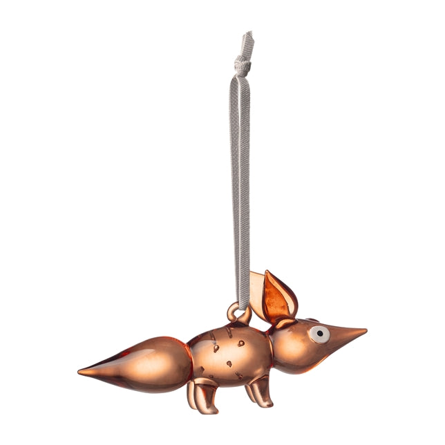 Vulpes ornament standing 115mm 4.53" brown