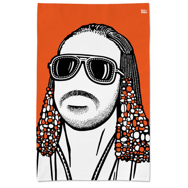 Rock Icon Tea Towel Stevie Wonder