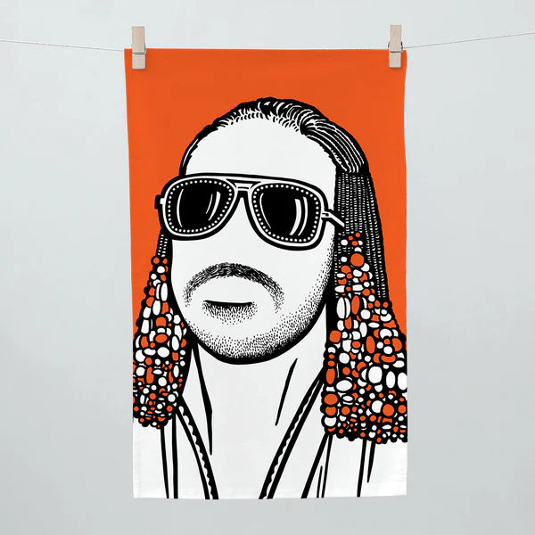 Rock Icon Tea Towel Stevie Wonder