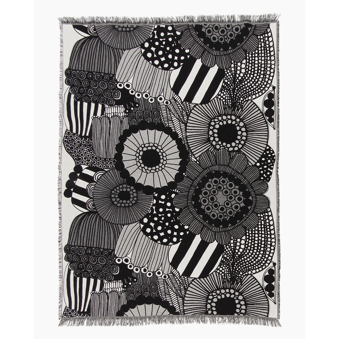 Blanket cotton 130x180cm - Siirtolapuutarha black white