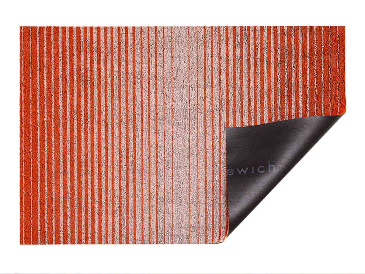 Chilewich Shag Mat Domino Stripe Apricot