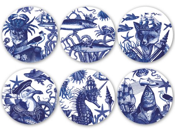 Cobaltic Sea - Coasters x6