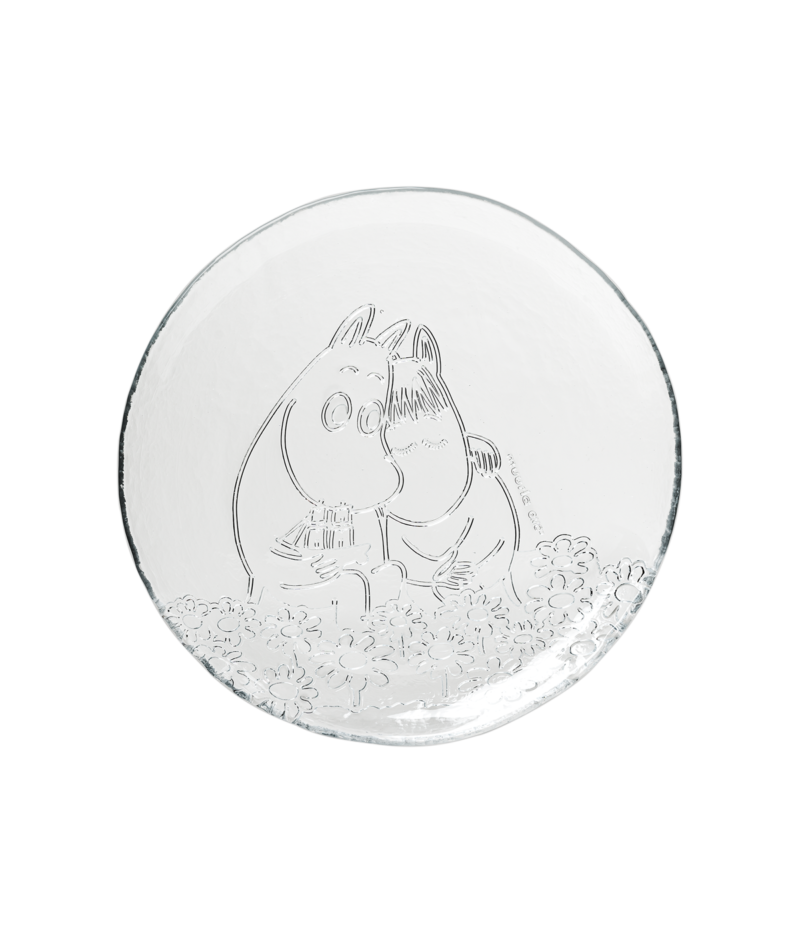 Moomin glass plate 26cm, Together Forever