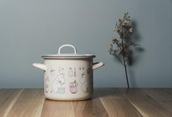 Moomin Enamel pot 2,5L, Bon Appétit