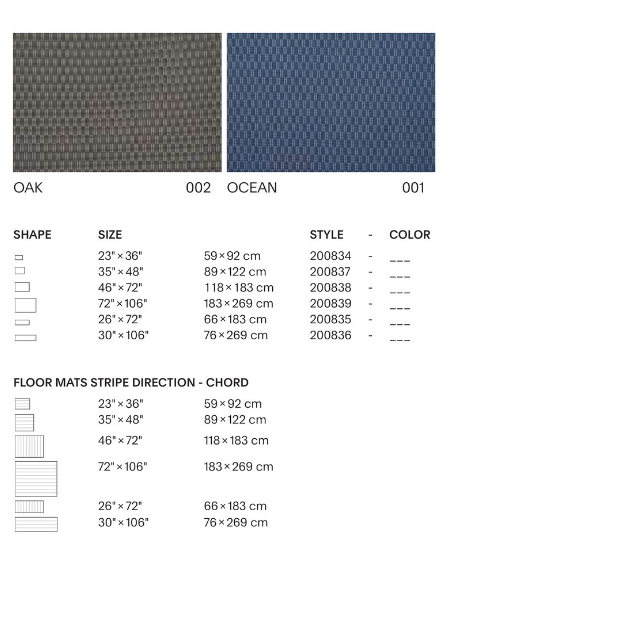 Woven Floor Mat Chord (multiple colours)