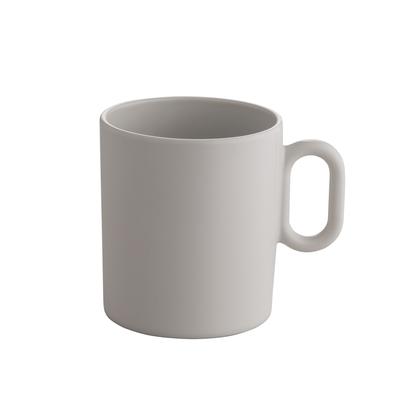 MW72/89 WG Dressed en plein air Mug in melamine with relief decoration, Warm Grey.