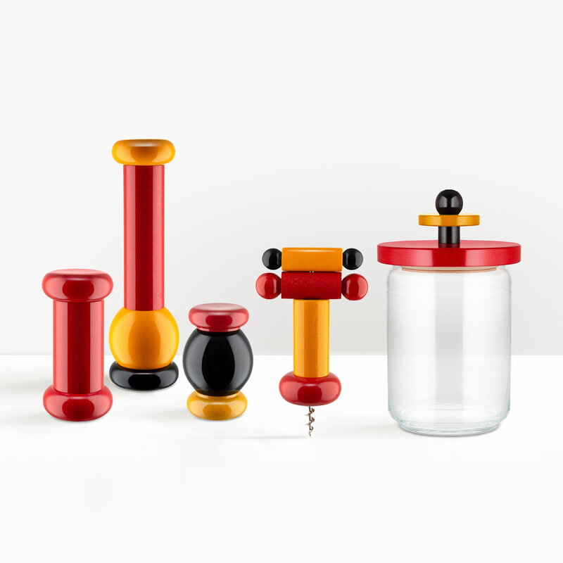 ES17 Sottsass corkscrew, yellow - red - black