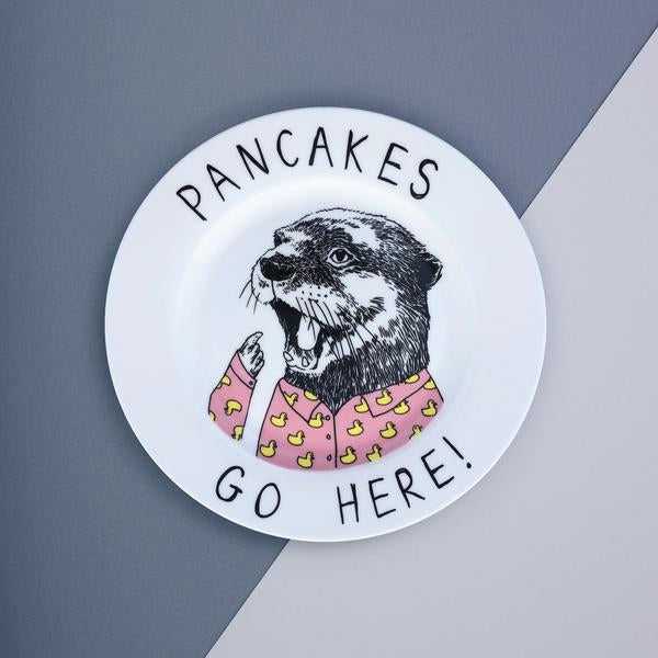 Side Plate 'Pancakes Go Here' Otter